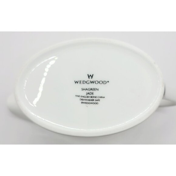 Wedgwood Shagreen Jade Sauce Boat .4 Pt Fine Bone China Made In UK New with tags - Picture 9 of 11